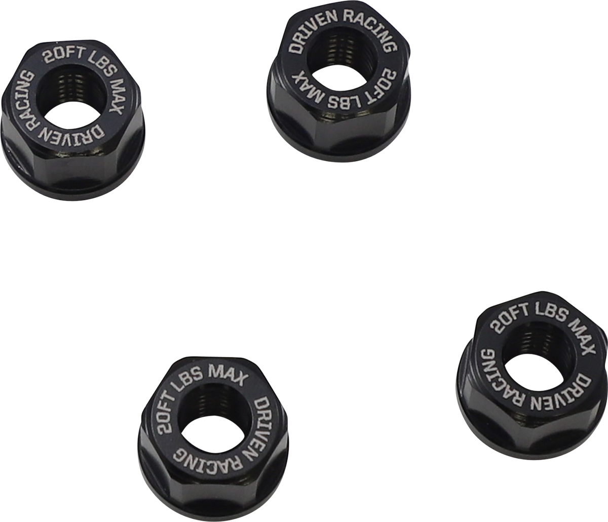 DRIVEN RACING Sprocket Nuts - 4-Bolt Hub - Black - M8 x 1.25 DSN-02-BK