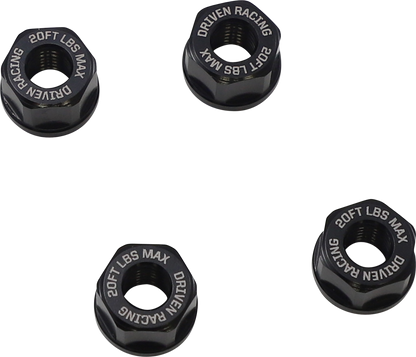 DRIVEN RACING Sprocket Nuts - 4-Bolt Hub - Black - M8 x 1.25 DSN-02-BK