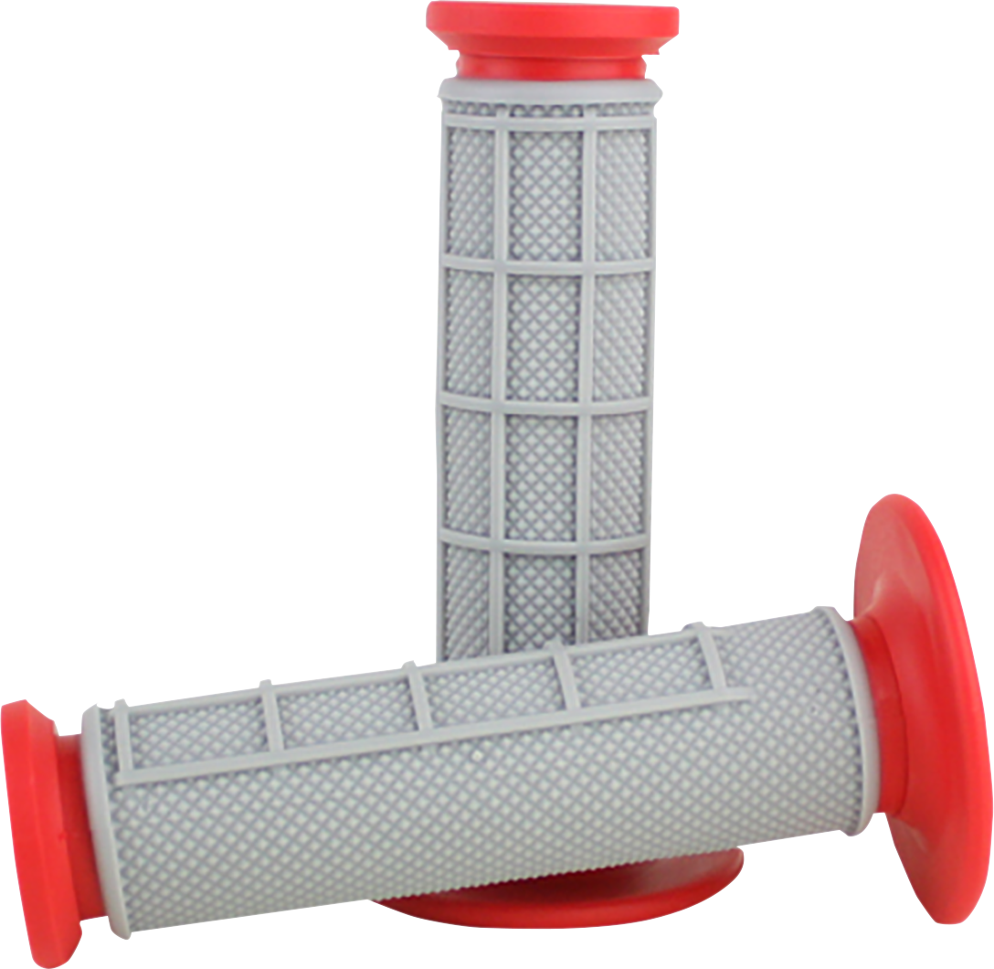 DRIVEN RACING Pro Waffle Grips - Red/Gray D535-RD