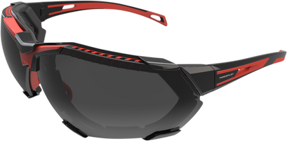 FORCEFLEX FF4 Sunglasses - Foam - Black/Red - Smoke Lens FF4-01045-041