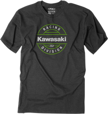 FACTORY EFFEX Kawasaki Division T-Shirt - Heather Charcoal - Large 25-87104