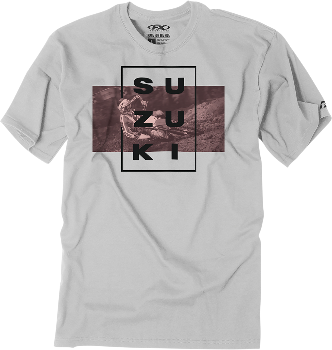 FACTORY EFFEX Suzuki Rider T-Shirt - Light Gray - 2XL 25-87408