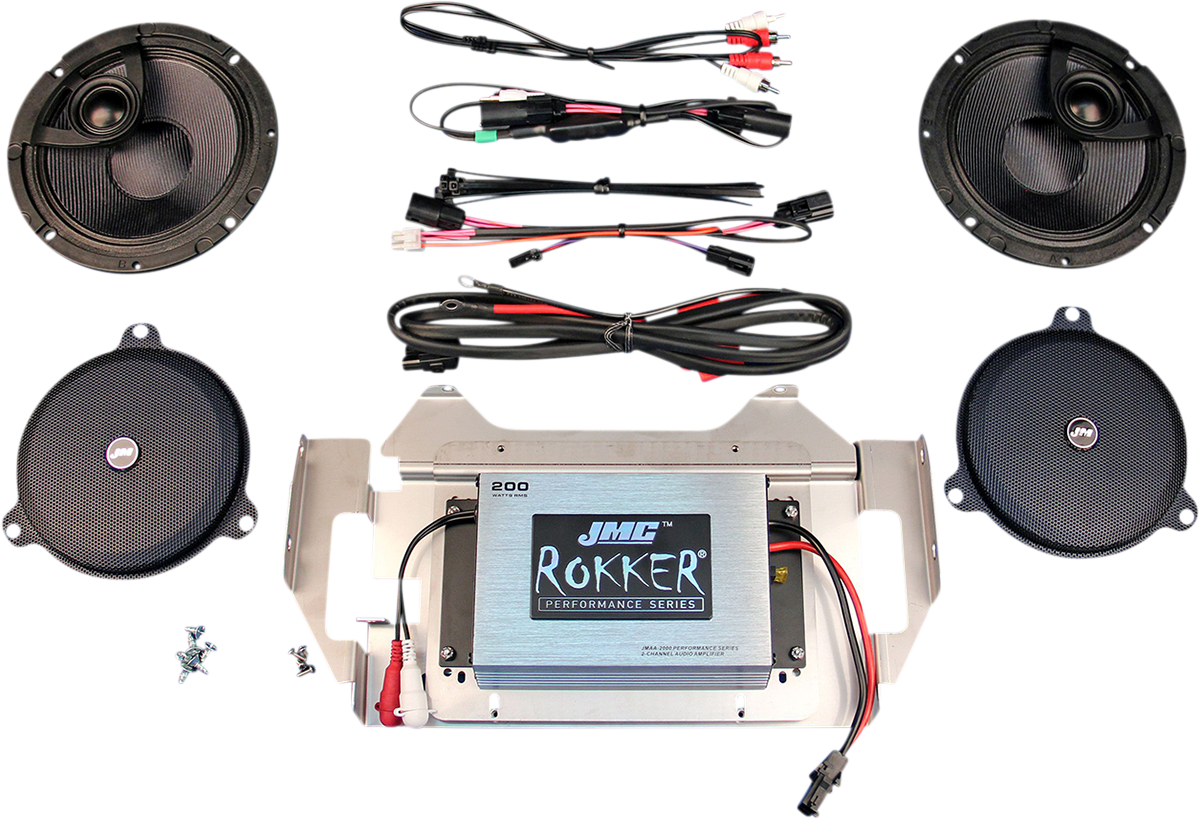 J & M 200 W Amplifier/Speaker Kit - Harley Davidson RPKT-200HC14