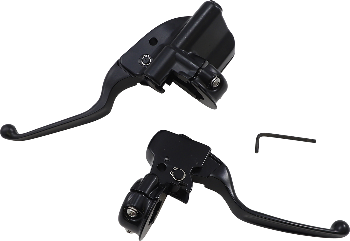 DRAG SPECIALTIES Brake/Clutch Lever Assembly - Matte Black H07-0805MB-A