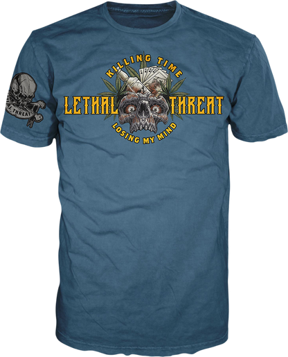 LETHAL THREAT Killing Time T-Shirt - Blue - 3XL VV40175XXXL