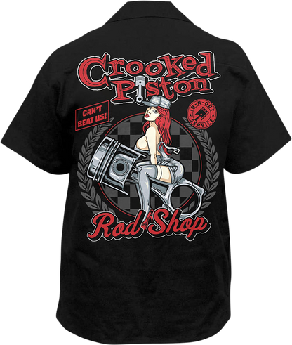 LETHAL THREAT Crooked Piston Shirt - Black - 2XL HW50230XXL