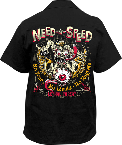 LETHAL THREAT Need 4 Speed Shirt - Black - XL HW50232XL