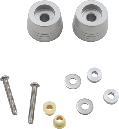 KURYAKYN Lodestar Handlebar Sliders - Grom - Silver KUR3850