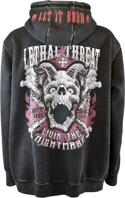 LETHAL THREAT Livin' the Nightmare Hoodie - Black - 3XL HD84065XXXL