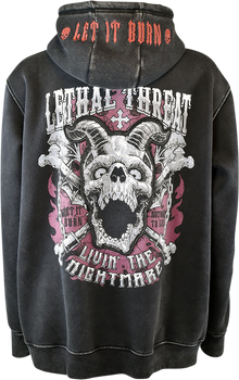 LETHAL THREAT Livin' the Nightmare Hoodie - Black - 4XL HD84065-4XL