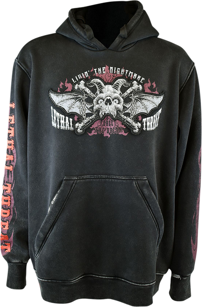 LETHAL THREAT Livin' the Nightmare Hoodie - Black - 3XL HD84065XXXL