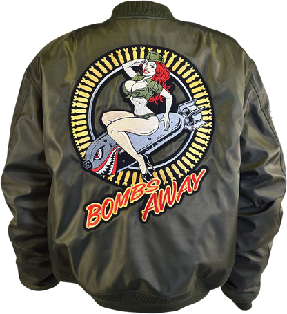 LETHAL THREAT Bombs Away Jacket - Green - XL JT84030XL