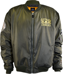 LETHAL THREAT Bombs Away Jacket - Green - XL JT84030XL