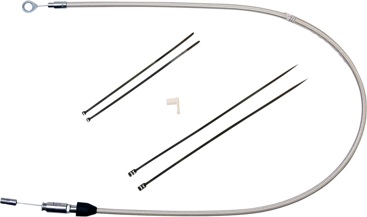 MAGNUM SHIELDING Polished Stainless Quick Connect Upper Clutch Cable - 34" 5234HE