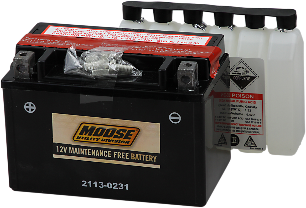 MOOSE OFFROAD AGM Battery - YTX9-BS MTX9-BS