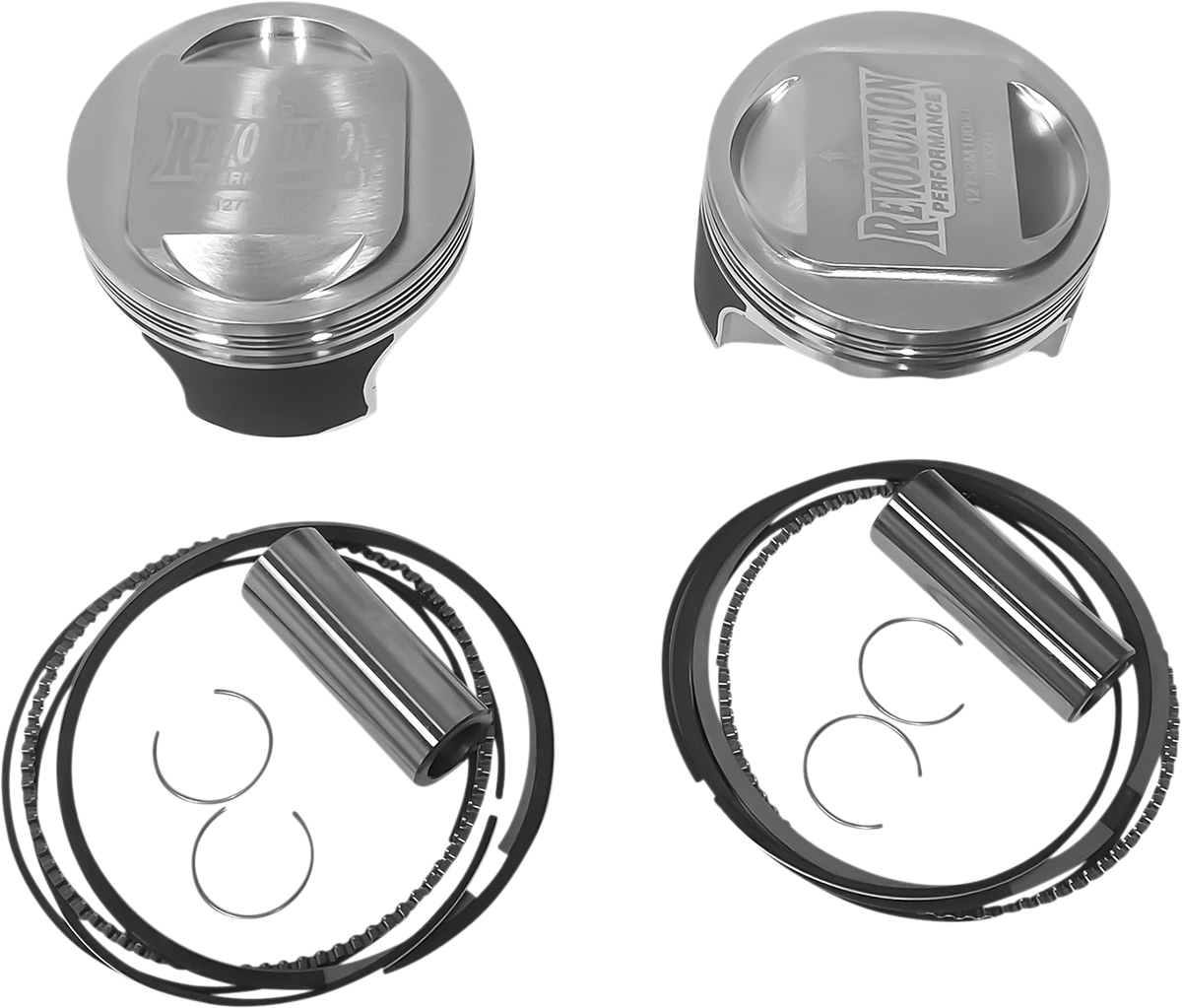 REVOLUTION PERFORMANCE, LLC Piston Kit - Domed - For 98" Big Bore Cylinder Kit - Twin Cam RP301-104W