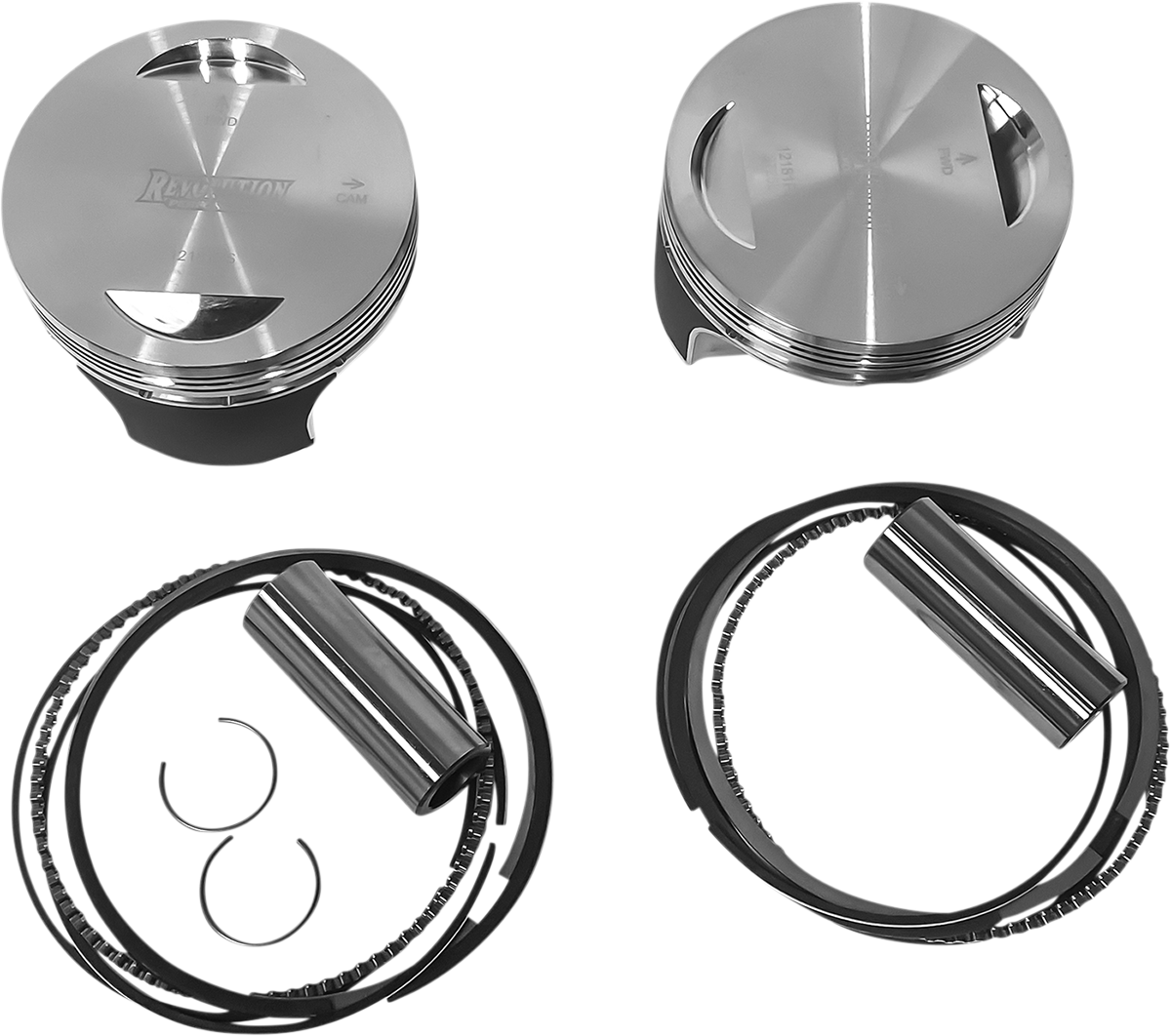 REVOLUTION PERFORMANCE, LLC Piston Kit - Flat-Top - For 98" Big Bore Cylinder Kit - Twin Cam RP301-105W