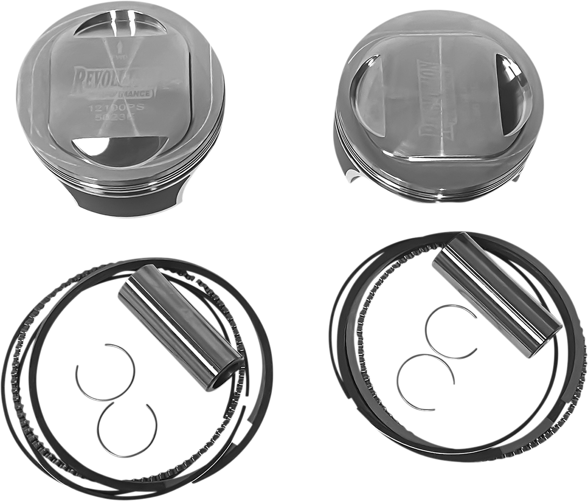REVOLUTION PERFORMANCE, LLC Piston Kit - Domed - For 107" Big Bore Cylinder Kit - Twin Cam RP301-116WD