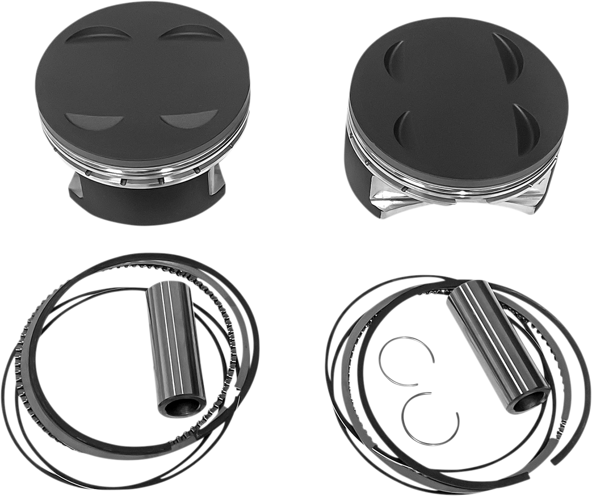 REVOLUTION PERFORMANCE, LLC Piston Kit - Flat-Top - For 139" Monster Big Bore Cylinder Kit - 107" M8 RP301-600