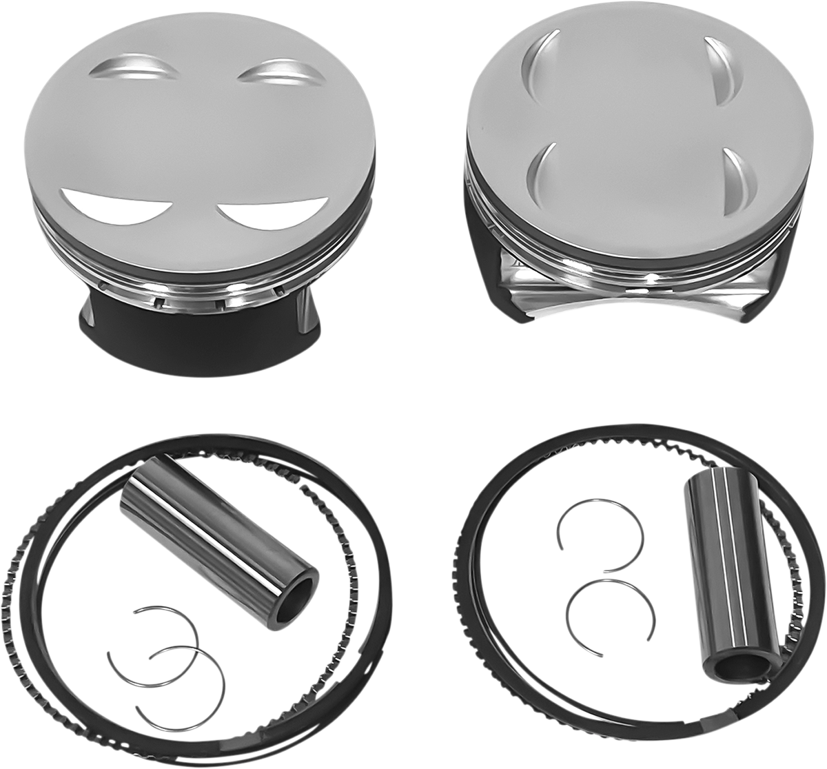 REVOLUTION PERFORMANCE, LLC Piston Kit - Flat-Top - For 143" Monster Big Bore Cylinder Kit - 114"/117" M8 RP301-604