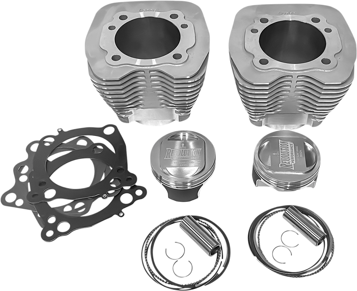 REVOLUTION PERFORMANCE, LLC Cylinder Kit - 98" - Big Bore - Natural Silver - Twin Cam RP201-101W