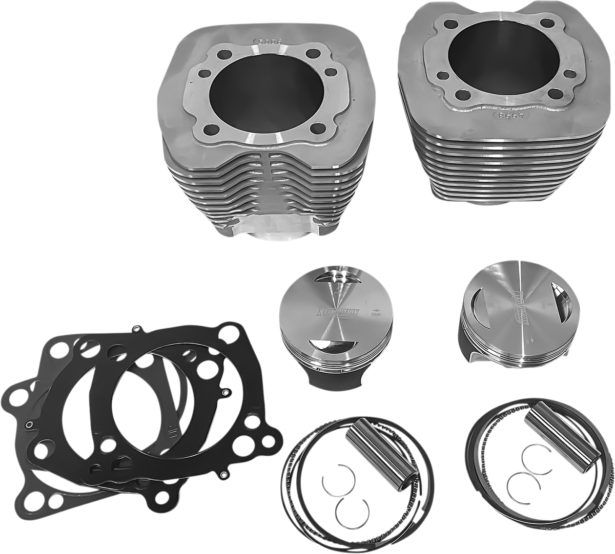 REVOLUTION PERFORMANCE, LLC Cylinder Kit - 98" - Big Bore - Natural Silver - Twin Cam RP201-110W
