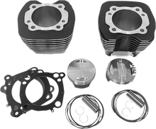 REVOLUTION PERFORMANCE, LLC Cylinder Kit - 107" - Big Bore - Black with Highlighted Fins - Twin Cam RP201-119W