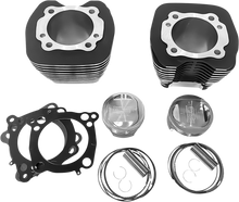 REVOLUTION PERFORMANCE, LLC Cylinder Kit - 107" - Big Bore - Black with Highlighted Fins - Twin Cam RP201-119WD