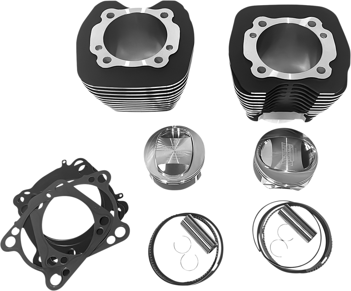 REVOLUTION PERFORMANCE, LLC Cylinder Kit - 113" - Big Bore - Black with Highlighted Fins - Screamin Eagle | CVO 110" Twin Cam RP201-174W
