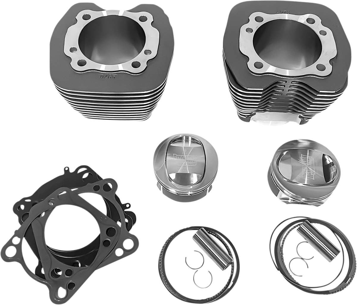 REVOLUTION PERFORMANCE, LLC Cylinder Kit - 113" - Big Bore - Granite with Highlighted Fins - Screamin Eagle | CVO 110" Twin Cam RP201-177W