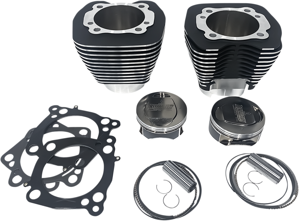 REVOLUTION PERFORMANCE, LLC Cylinder Kit - 124" - Big Bore - Black with Highlighted Fins - Screamin' Eagle 120R Twin Cam RP201-140TM