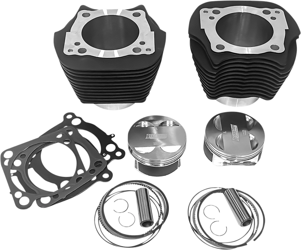 REVOLUTION PERFORMANCE, LLC Cylinder Kit - 124" - Big Bore - Black - 107" M8 RP201-603W
