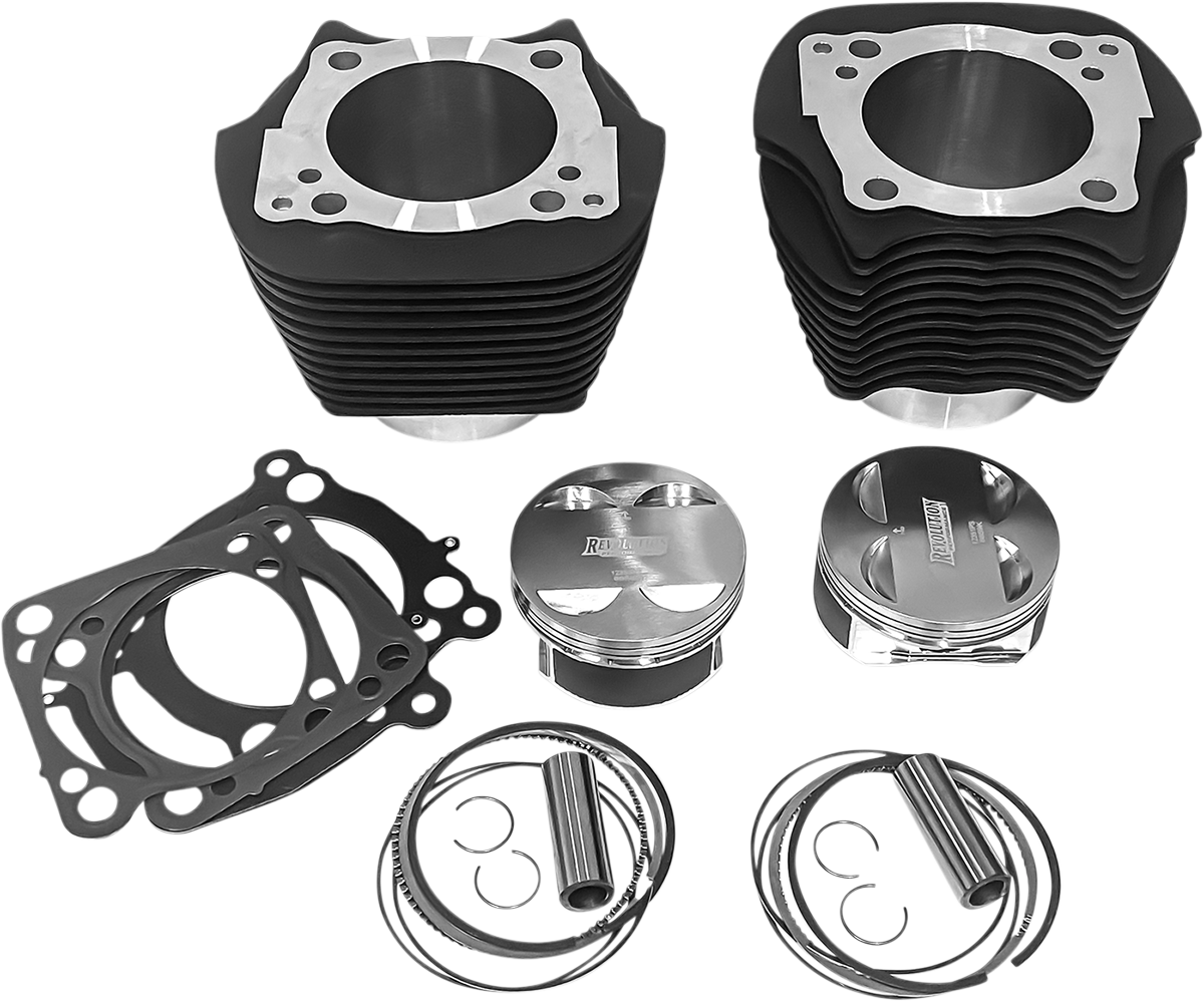 REVOLUTION PERFORMANCE, LLC Cylinder Kit - 128" - Big Bore - Black - 114"/117" M8 RP201-608W