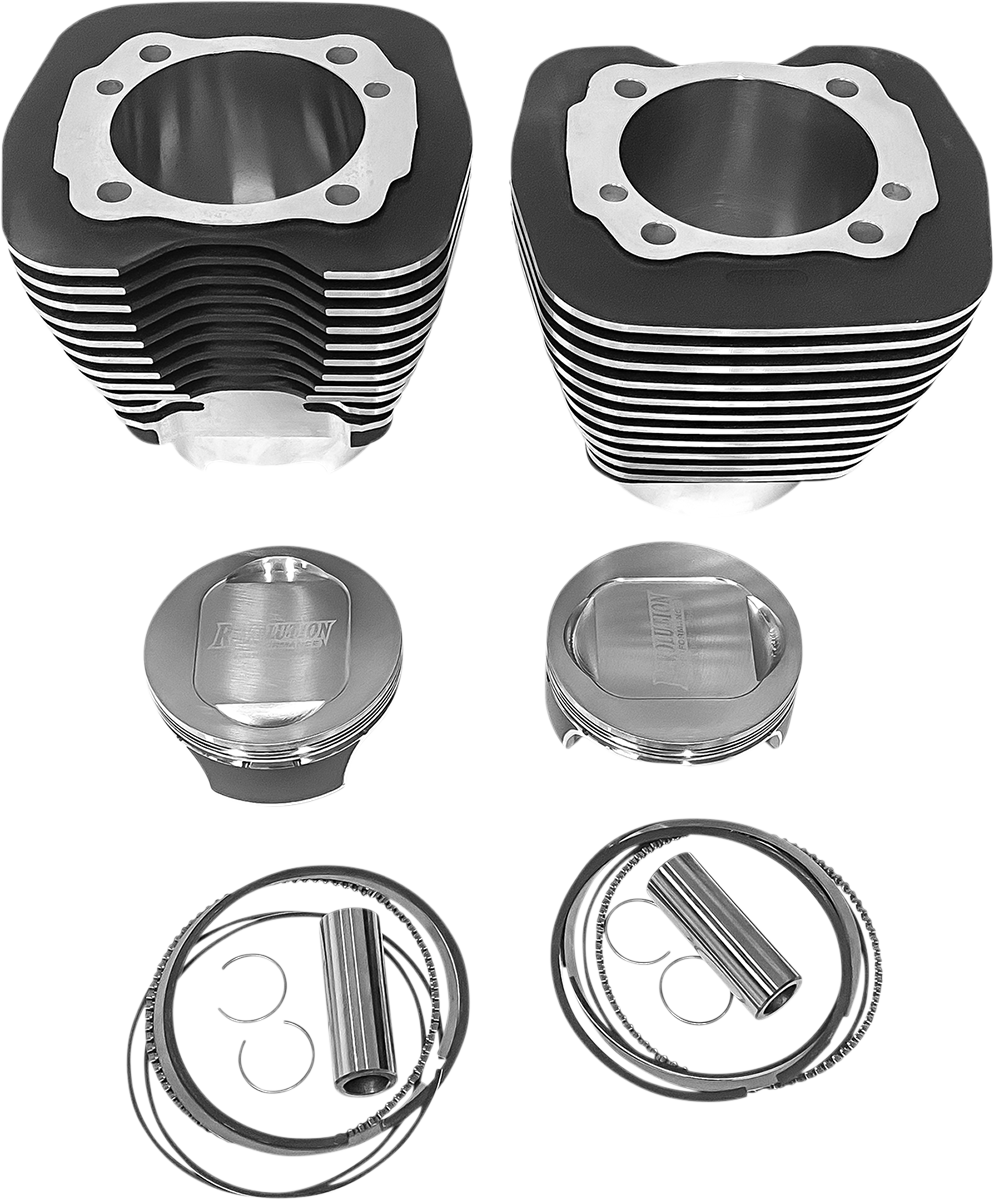 REVOLUTION PERFORMANCE, LLC Cylinder Kit - 117" - Black with Highlighted Fins - Twin Cam RP201-171W