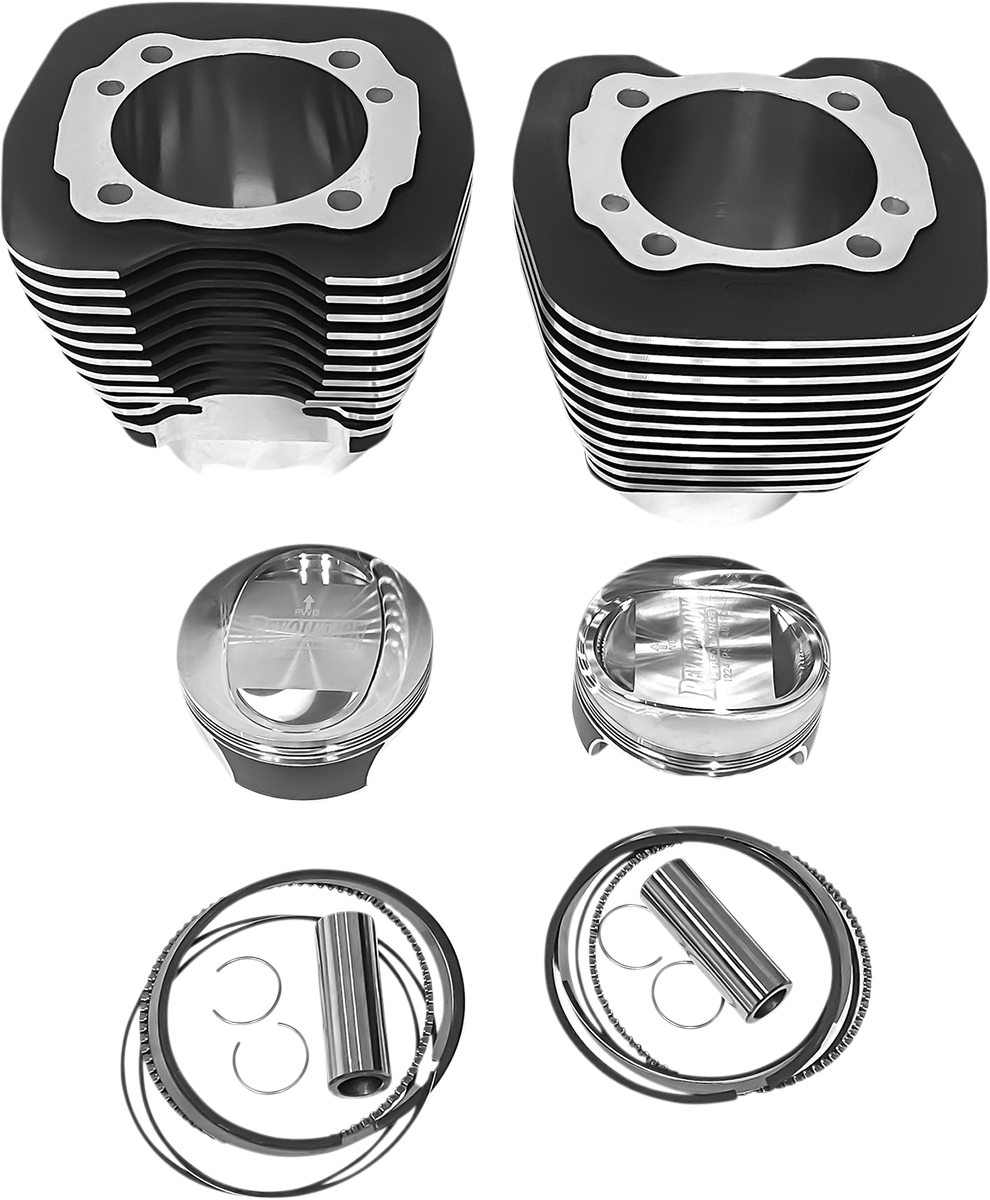 REVOLUTION PERFORMANCE, LLC Cylinder Kit - 117" - Black with Highlighted Fins - Twin Cam RP201-172WB