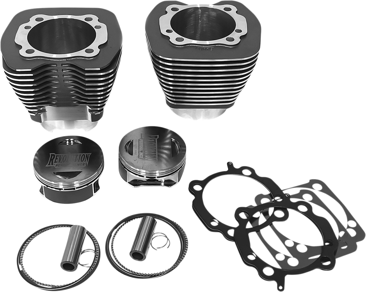 REVOLUTION PERFORMANCE, LLC Cylinder Kit - 131" - Granite with Highlighted Fins - Twin Cam RP201-135W