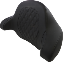 SADDLEMEN Tour-Pak® Backrest Pad - Step-Up - Lattice Stitch - Black - FL '14-'23 814-07-TPACK-SU
