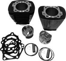 REVOLUTION PERFORMANCE, LLC Cylinder Kit - 92" - Big Bore - Black with Highlighted Fins - Evolution Big Twin RP201-220W