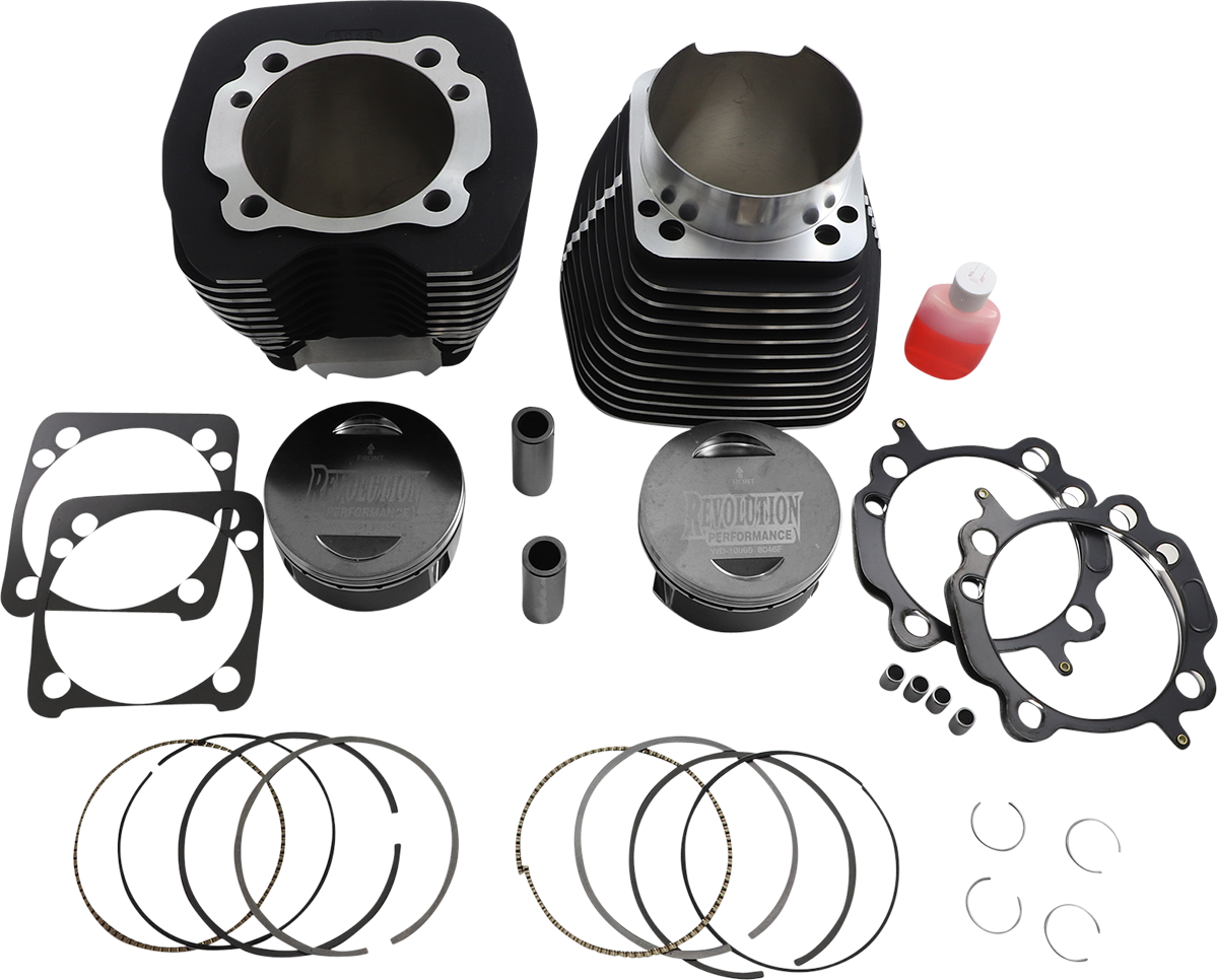 REVOLUTION PERFORMANCE, LLC Cylinder Kit - 131" - Black with Highlighted Fins - Twin Cam RP201-129W