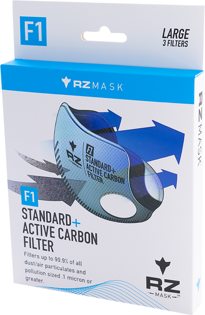 RZ MASK F1 Mask Filter - Carbon - 3PK - Medium F1FILTER8282828