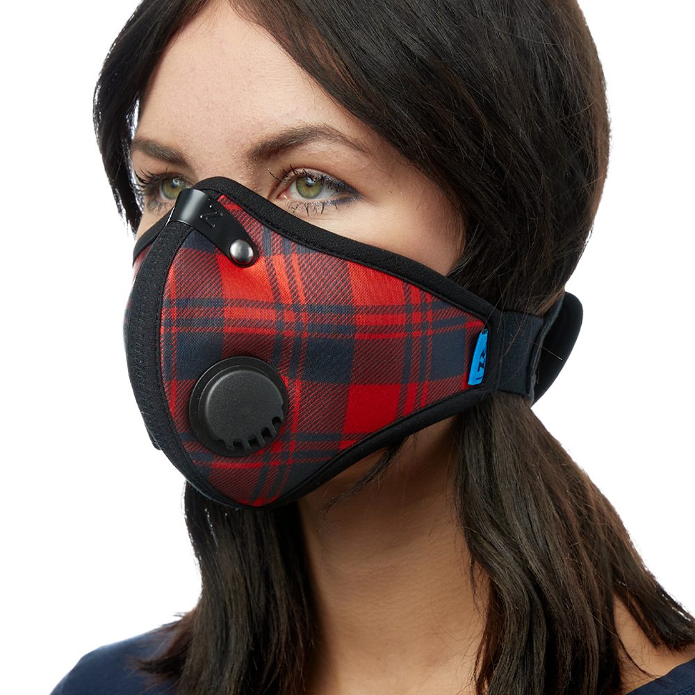 RZ MASK M2 Nylon Mask - Red Plaid - XL MK-DC39:25424