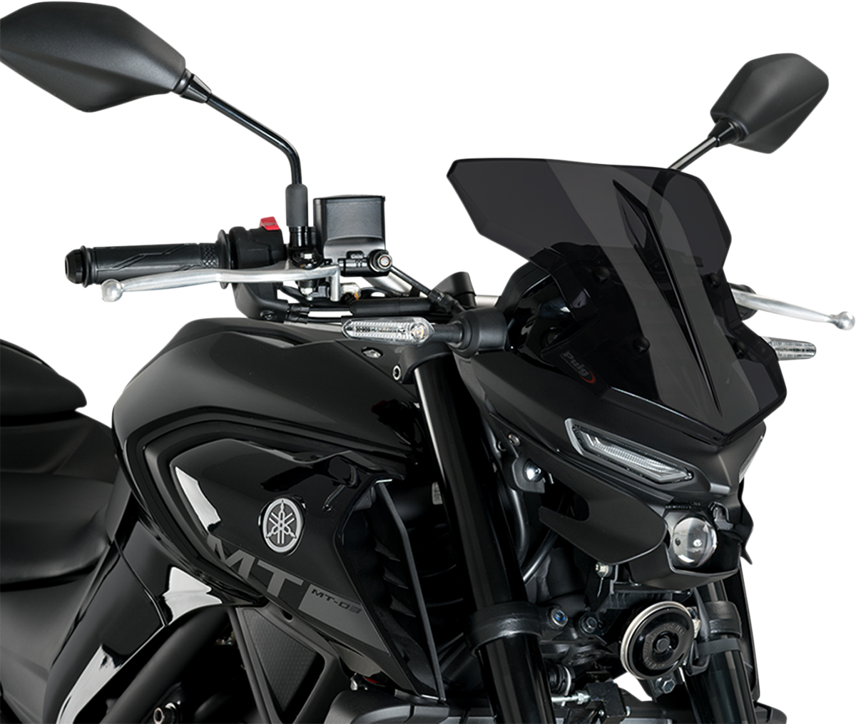 PUIG HI-TECH PARTS New Generation Windscreen - 11-3/4" - Dark Smoke - MT-03 20285F