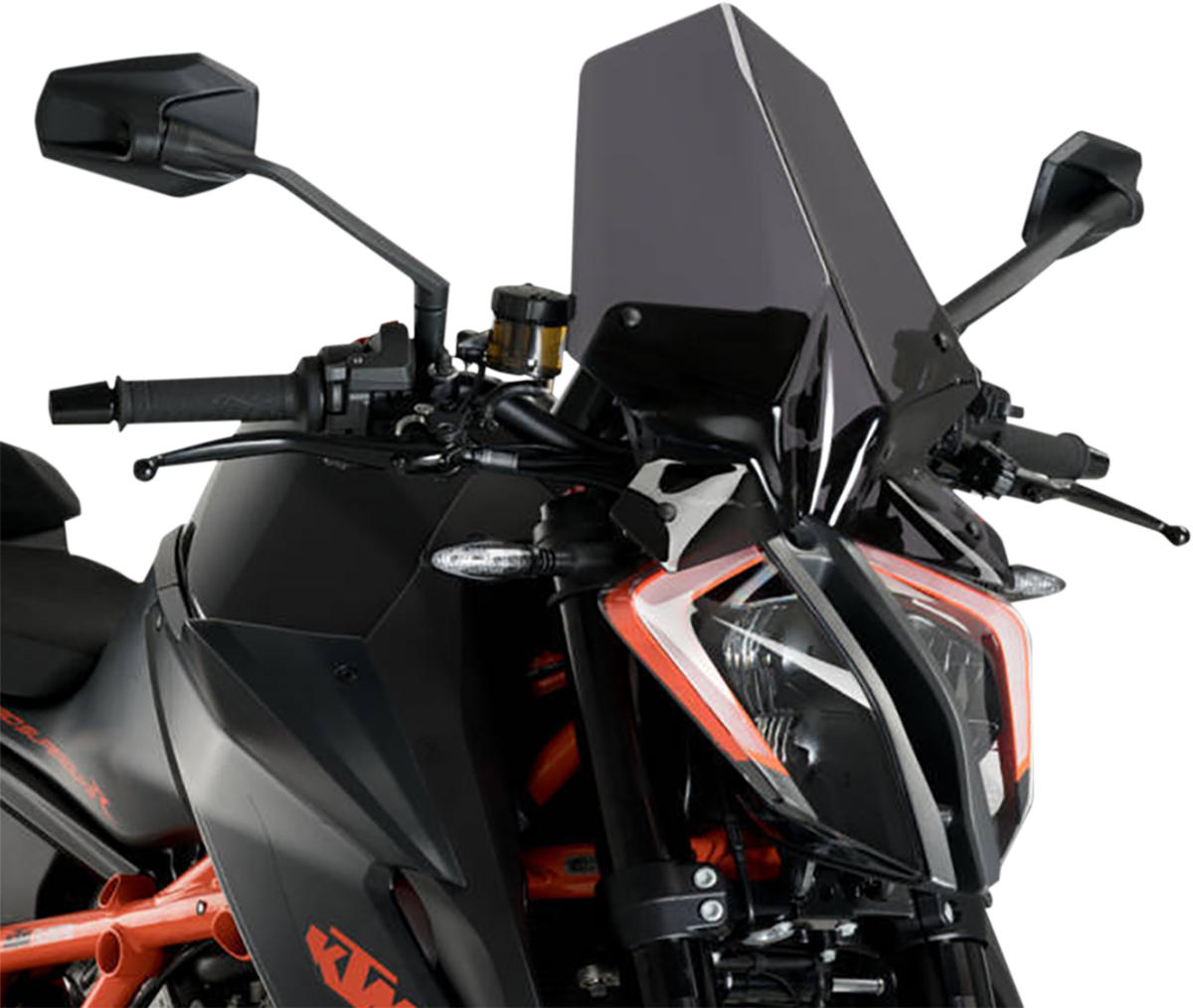 PUIG HI-TECH PARTS New Generation Windscreen - 16-1/4" - Dark Smoke - 1290 Super Duke R 20461F