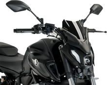 PUIG HI-TECH PARTS New Generation Windscreen - 12-1/2" - Black - MT-07 20618N