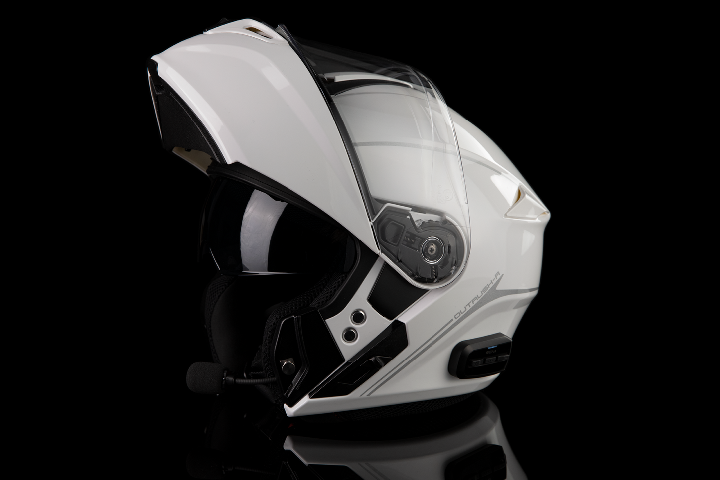 SENA Outrush R Helmet - White - Large OUTRUSHR-GW00L3