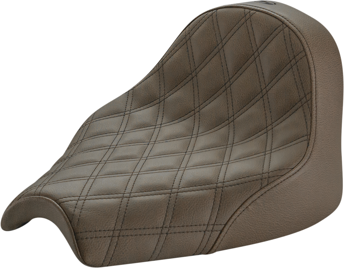 SADDLEMEN Seat - Renegade Solo - Lattice Stitched - Brown I21-04-002BLS