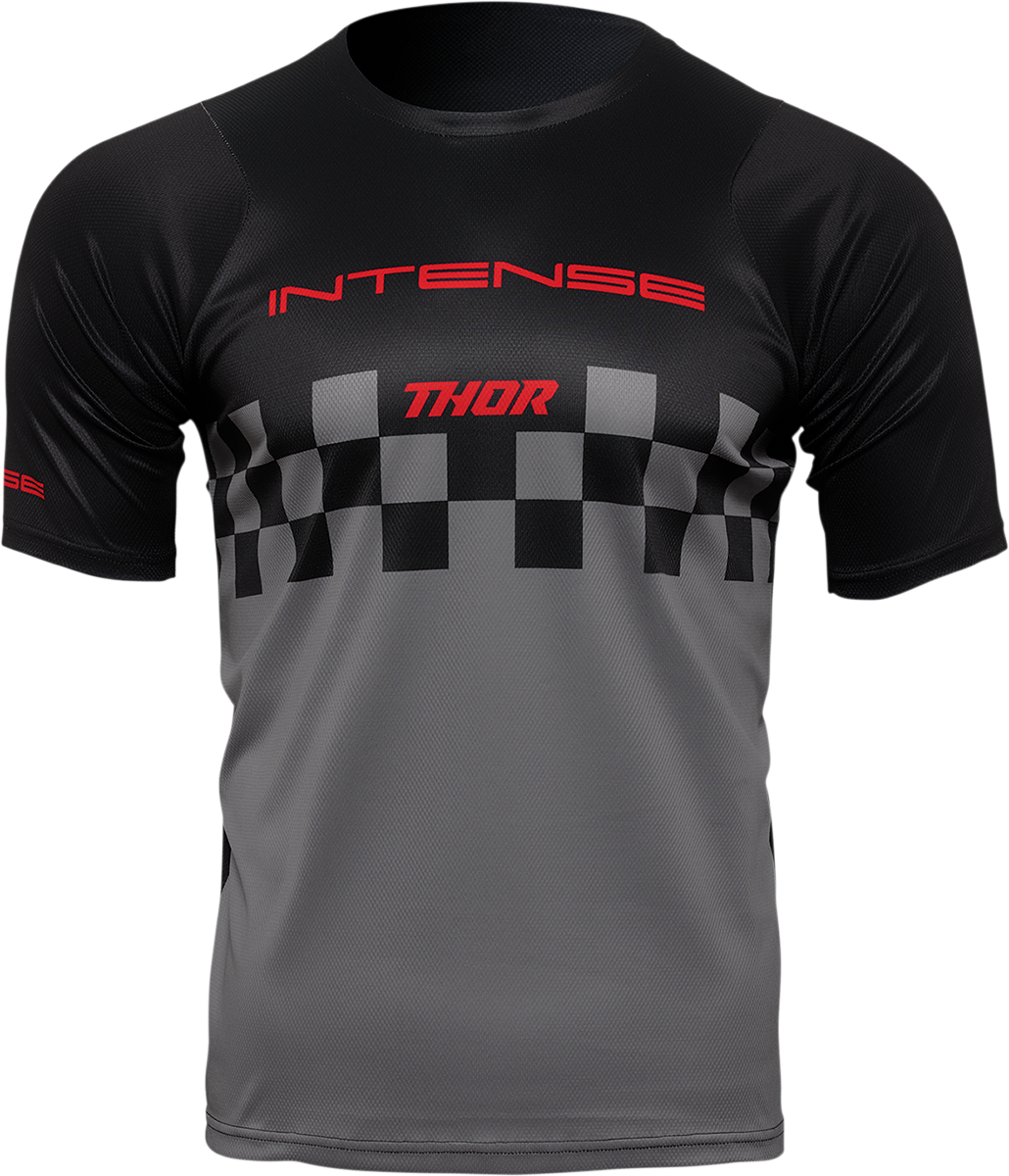 THOR Intense Assist Chex Short-Sleeve Jersey - Black/Gray - XS 5120-0144