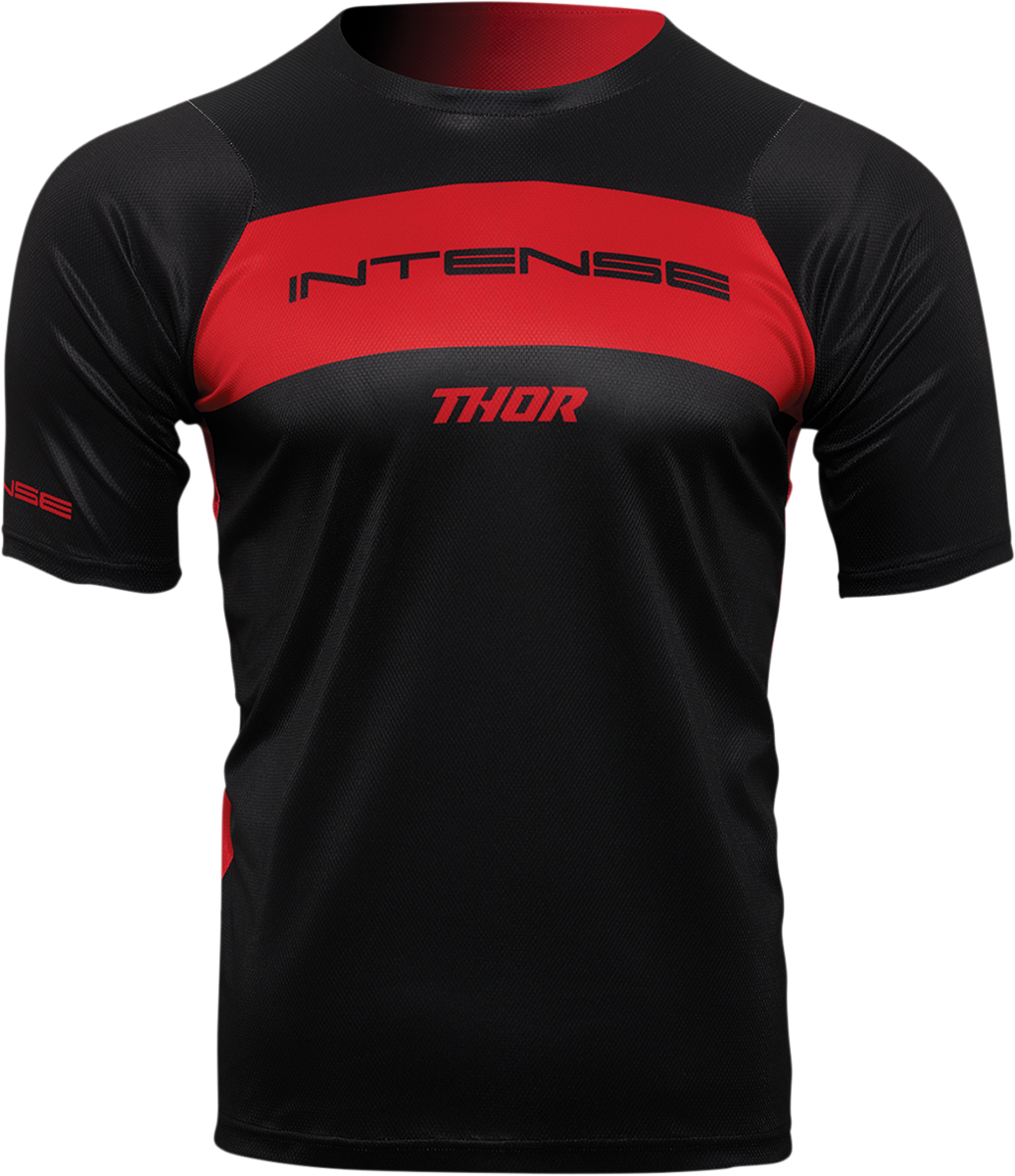 THOR Intense Assist Dart Short-Sleeve Jersey - Black/Red - Large 5120-0153