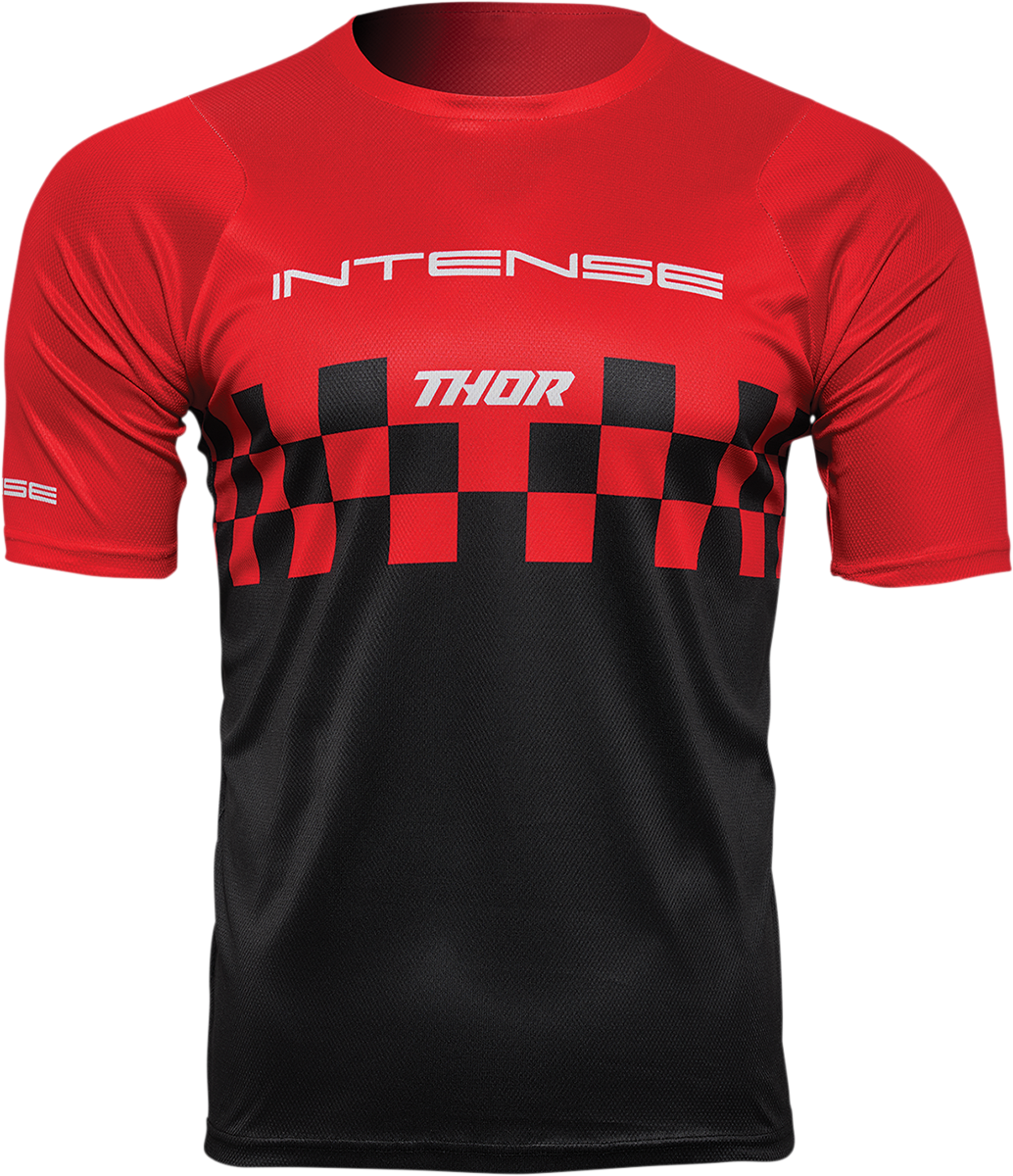THOR Intense Assist Chex Short-Sleeve Jersey - Red/Black - XS 5120-0138