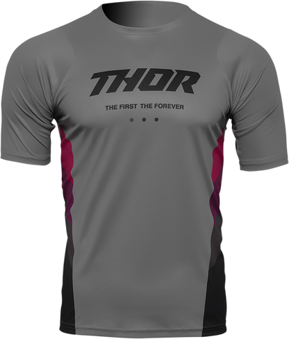 THOR Assist React Short-Sleeve Jersey - Gray/Purple - XL 5120-0178